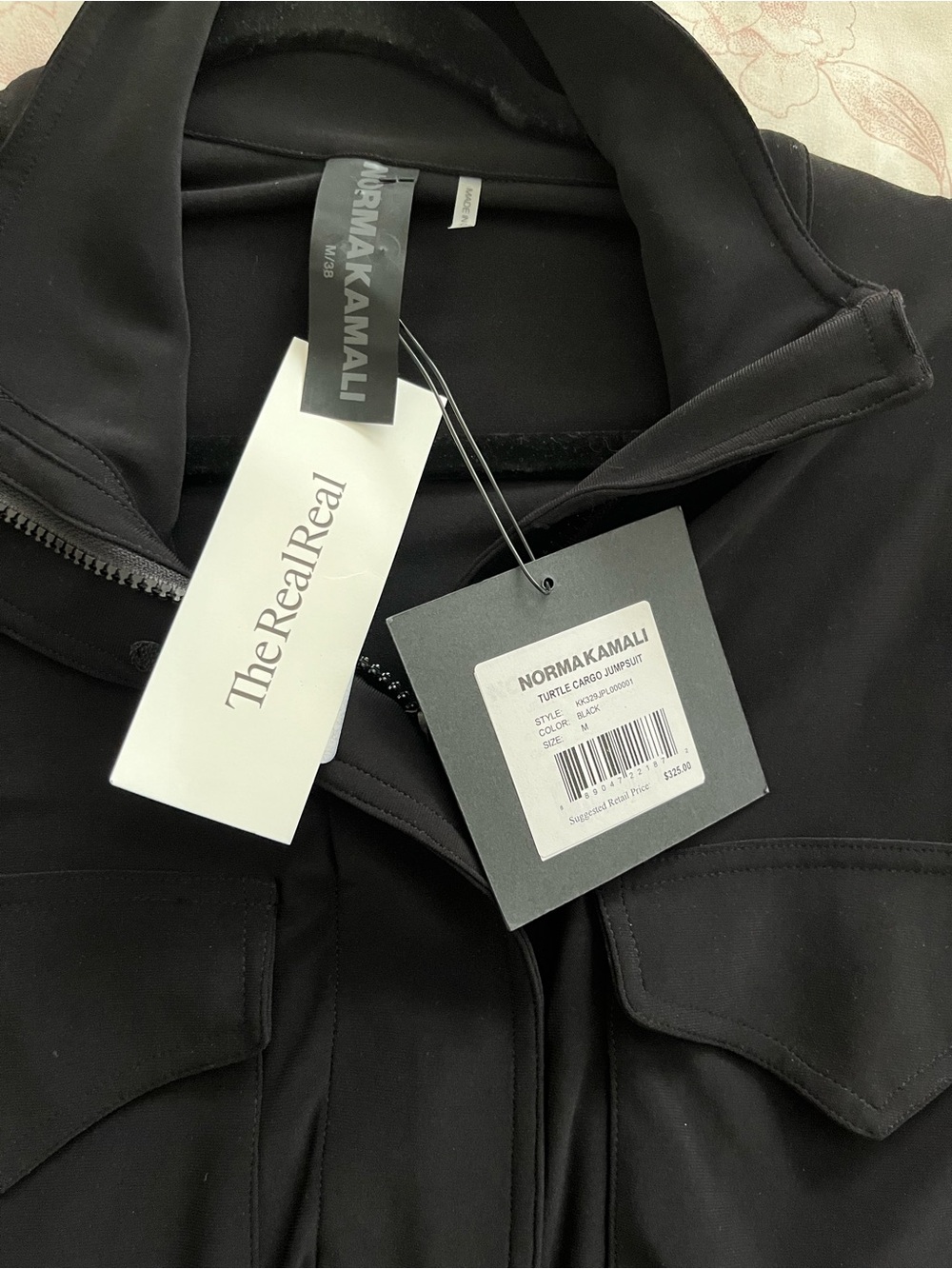 Norma Kamali turtle cargo jumpsuit Black Utility Zip-Front Jacket size M - Picture 12 of 14
